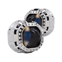 Morimoto® - Square Mini Gatling Gun Chrome Retrofit Projector Shrouds