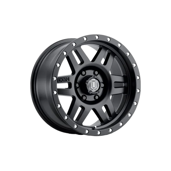 ICON Alloys Six Speed, Satin Black, 17 x 8.5 / 6 x 5.5, 25mm Offset, 5.75" BS