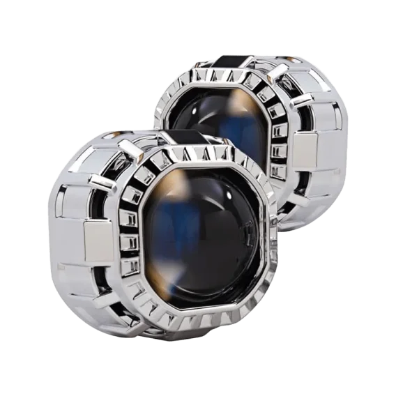Morimoto® - Square Mini Gatling Gun Chrome Retrofit Projector Shrouds