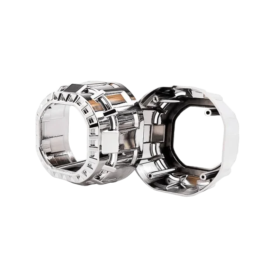 Morimoto® - Square Mini Gatling Gun Chrome Retrofit Projector Shrouds